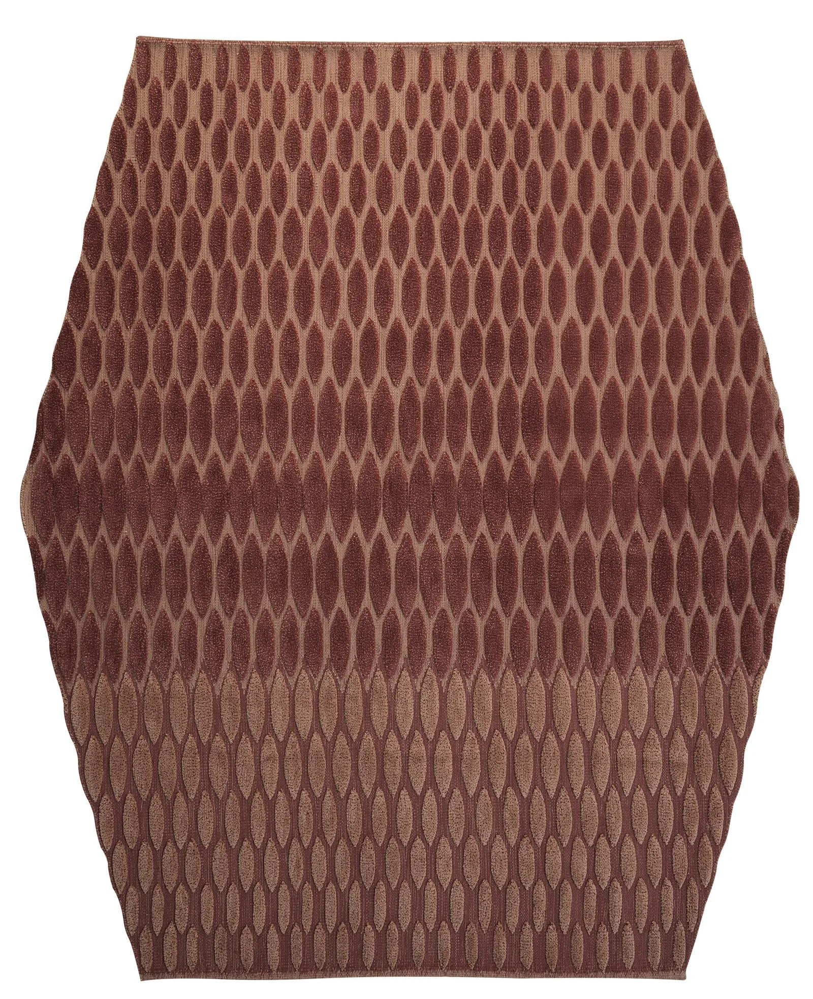 Terracotta dyed honeycomb rug